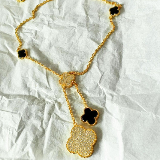 Golden Clover Ensemble Necklace